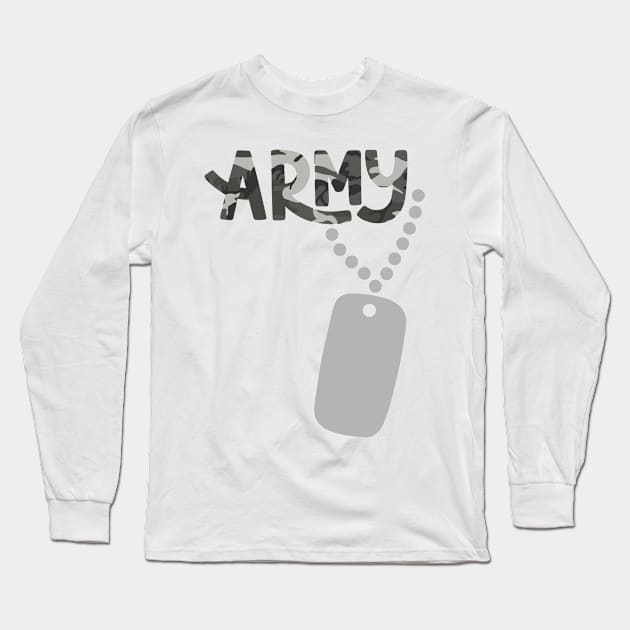 Army Tag Long Sleeve T-Shirt by Kufic Studio